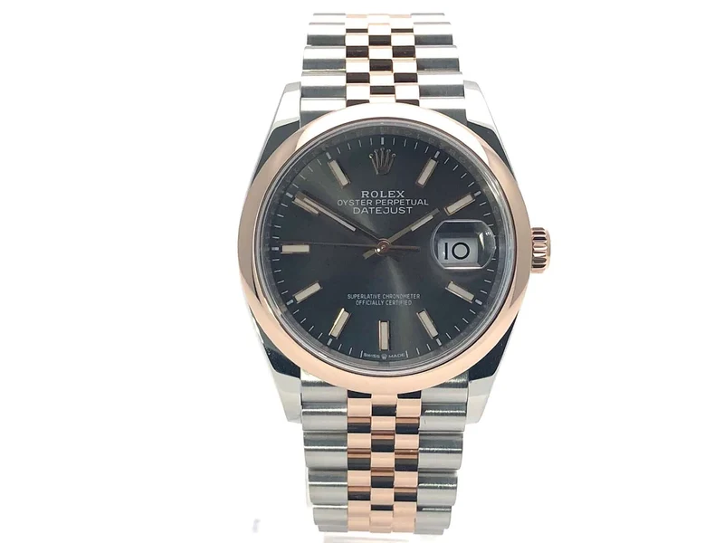 Rolex Datejust 36 126201 Rhodium Index Jubile-Band aus 2019 ungetragen