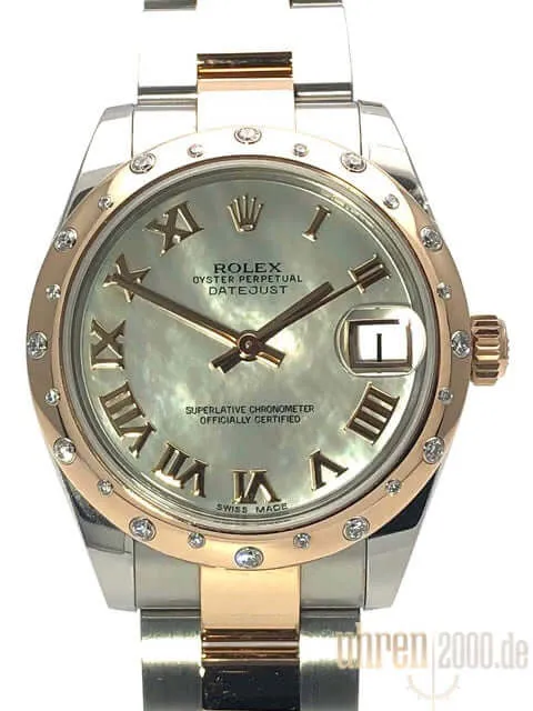Rolex Datejust 31 Diamant Lünette 178341 Perlmutt Römisch ungetragen aus 2017