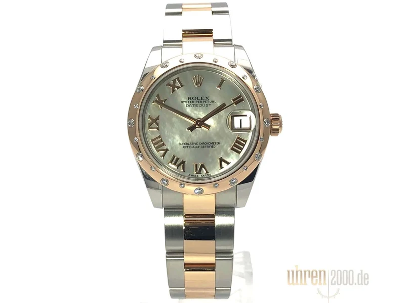 Rolex Datejust 31 Diamant Lünette 178341 Perlmutt Römisch ungetragen aus 2017