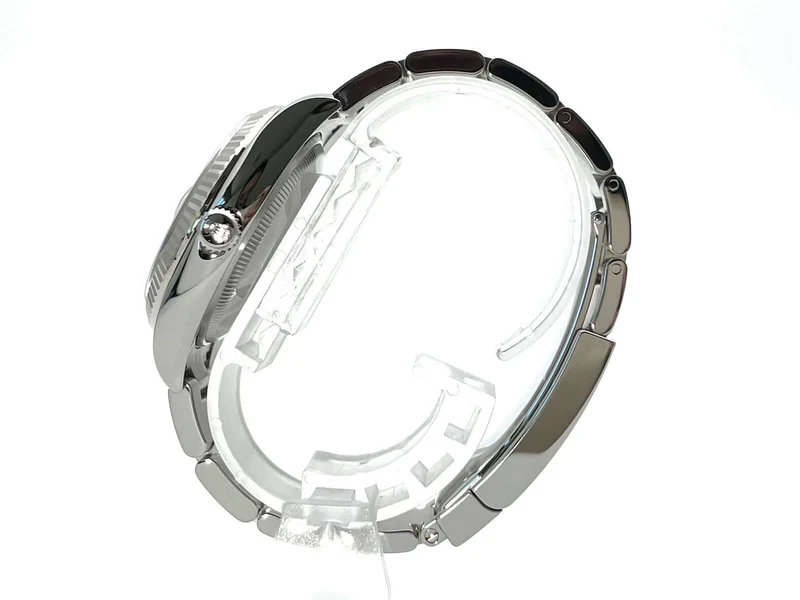 Rolex 115234 Oyster Perpetual Date 34 Silber Diamant aus 2020