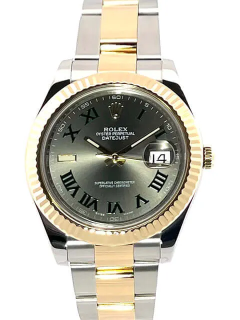 Rolex Datejust II 41 Edelstahl - Gelbgold 116333 Slate Römisch
