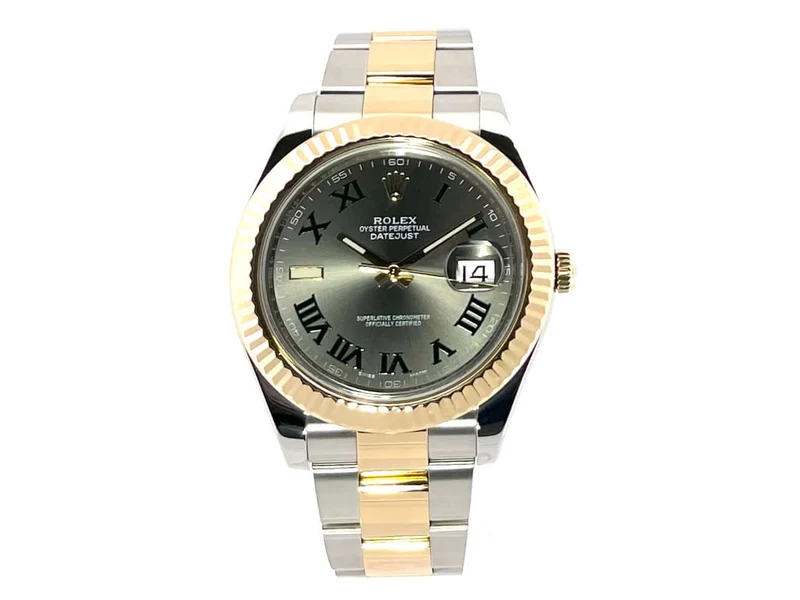 Rolex Datejust II 41 Edelstahl - Gelbgold 116333 Slate Römisch