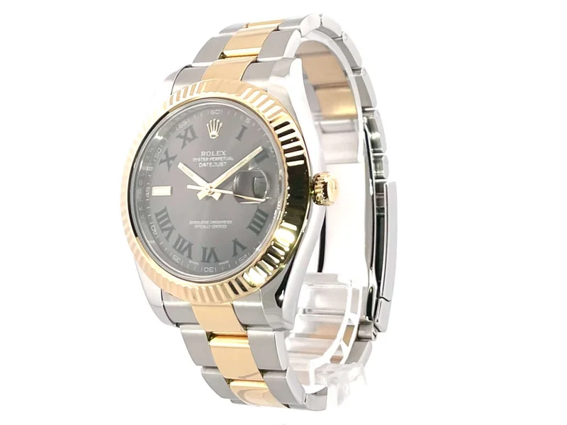 Rolex Datejust II 41 Edelstahl - Gelbgold 116333 Slate Römisch