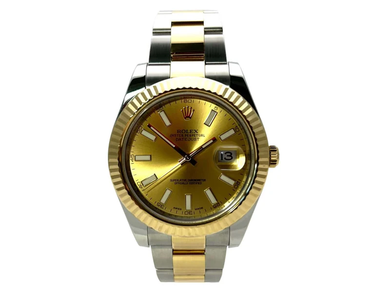 Rolex Datejust II 41 Edelstahl Gelbgold 116333 Champagner