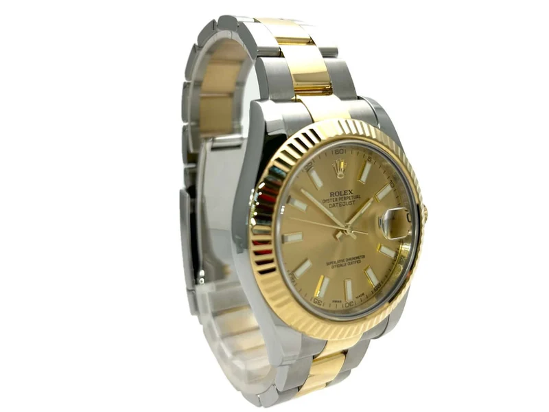 Rolex Datejust II 41 Edelstahl Gelbgold 116333 Champagner