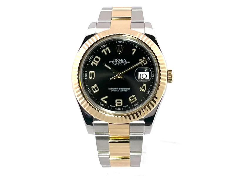 Rolex Datejust II 41 116333 Edelstahl Gelbgold Schwarz Arabisch