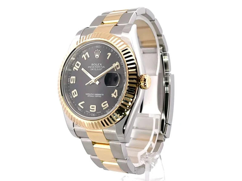 Rolex Datejust II 41 116333 Edelstahl Gelbgold Schwarz Arabisch