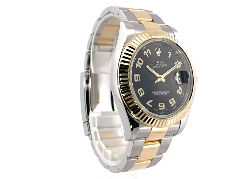 Rolex Datejust II 41 116333 Edelstahl Gelbgold Schwarz Arabisch