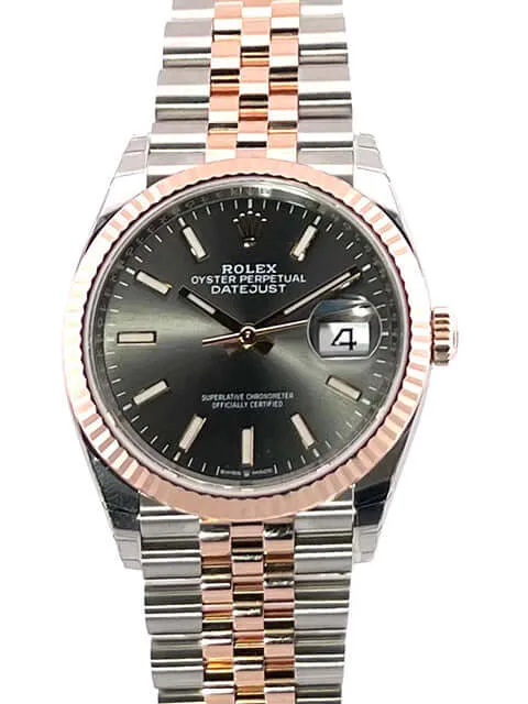 Rolex Datejust 36 Oystersteel Everose-Gold 126231 Rhodium Jubile-Band