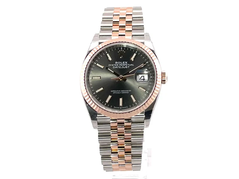 Rolex Datejust 36 Oystersteel Everose-Gold 126231 Rhodium Jubile-Band