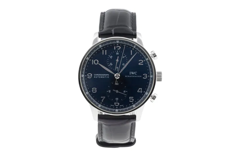 IWC Portugieser chronograph steel automatic men's watch IW371447 LP: 9100EUR [2601186]
