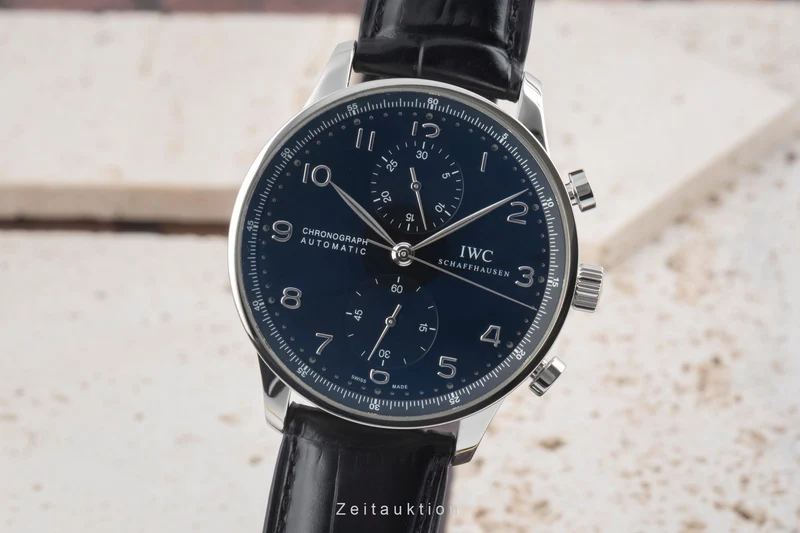IWC Portugieser chronograph steel automatic men's watch IW371447 LP: 9100EUR [2601186]