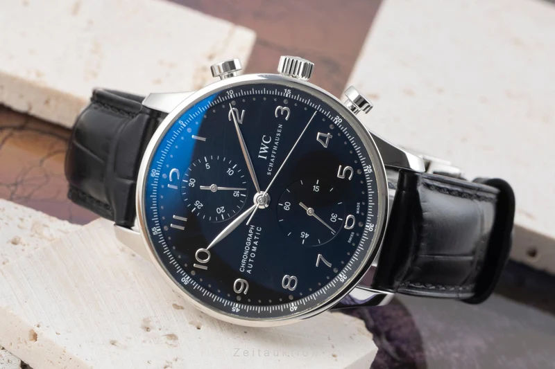 IWC Portugieser chronograph steel automatic men's watch IW371447 LP: 9100EUR [2601186]