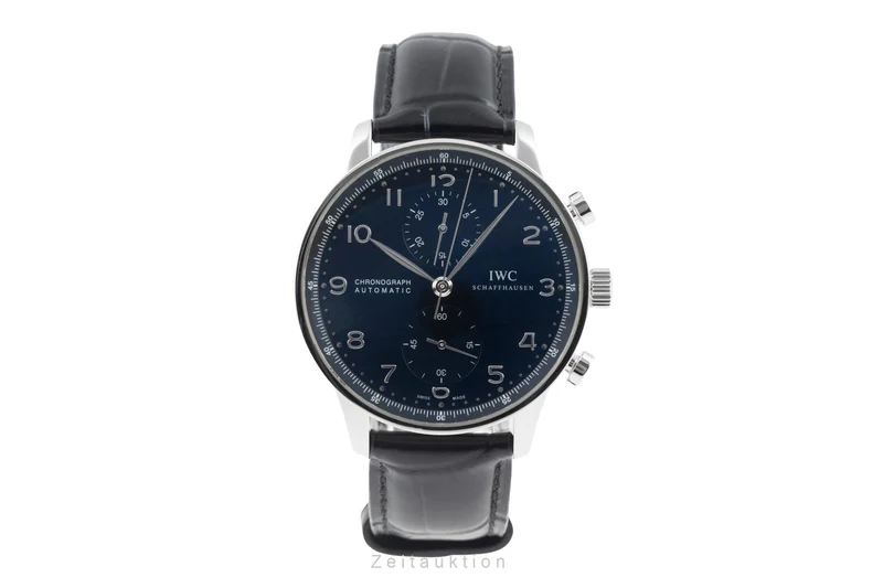 IWC Portugieser chronograph steel automatic men's watch IW371447 LP: 9100EUR [2601186]