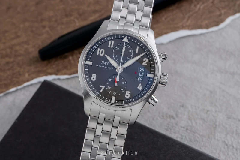 IWC Spitfire chronograph steel automatic men's watch IW387804 LP: 8800EUR [2504843]
