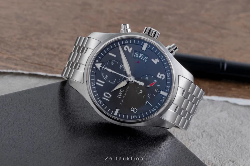 IWC Spitfire chronograph steel automatic men's watch IW387804 LP: 8800EUR [2504843]