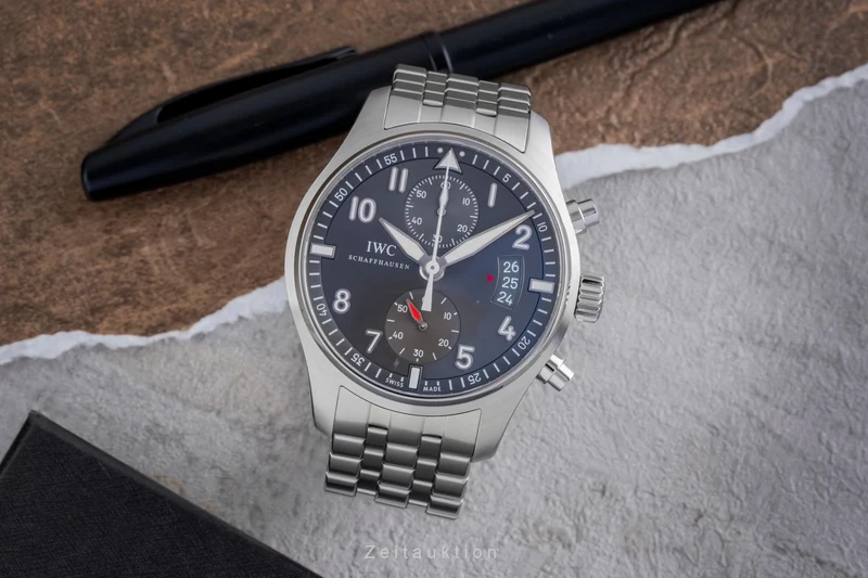 IWC Spitfire chronograph steel automatic men's watch IW387804 LP: 8800EUR [2504843]