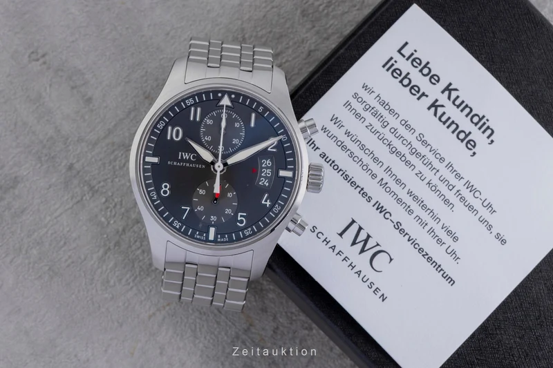 IWC Spitfire chronograph steel automatic men's watch IW387804 LP: 8800EUR [2504843]