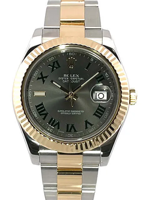 Rolex Datejust II 41 Edelstahl - Gelbgold 116333 Slate Römisch