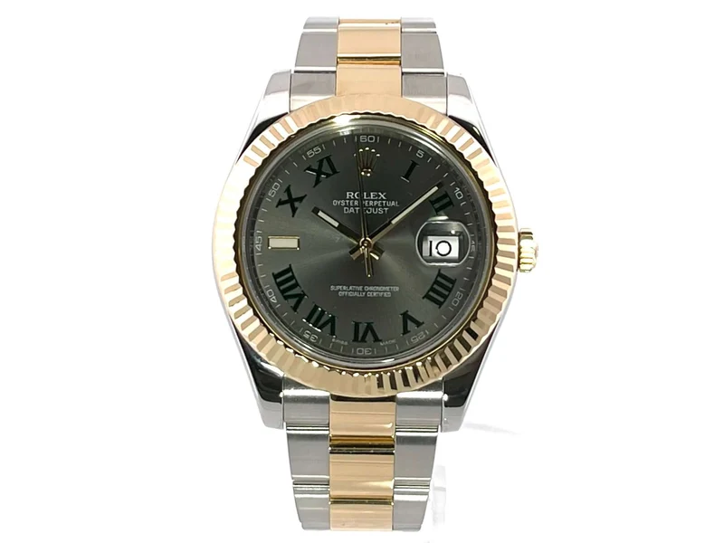 Rolex Datejust II 41 Edelstahl - Gelbgold 116333 Slate Römisch