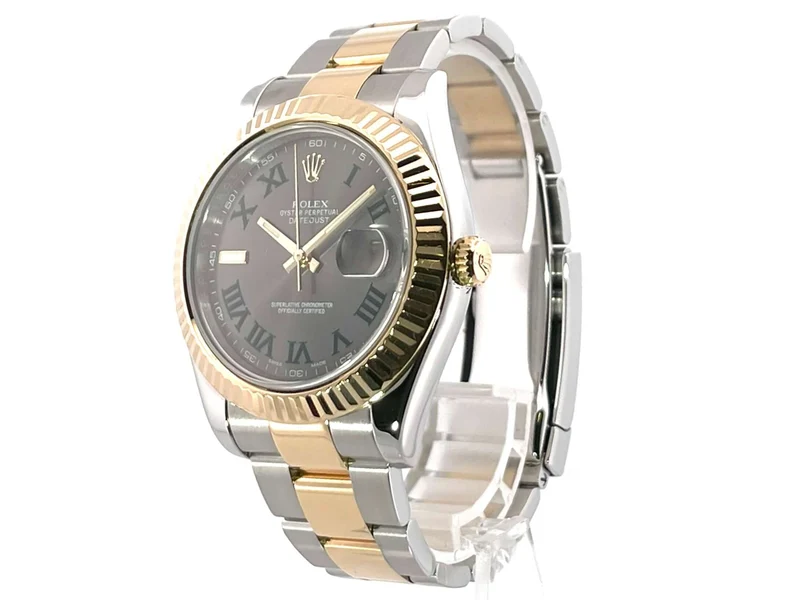 Rolex Datejust II 41 Edelstahl - Gelbgold 116333 Slate Römisch