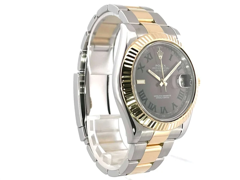 Rolex Datejust II 41 Edelstahl - Gelbgold 116333 Slate Römisch