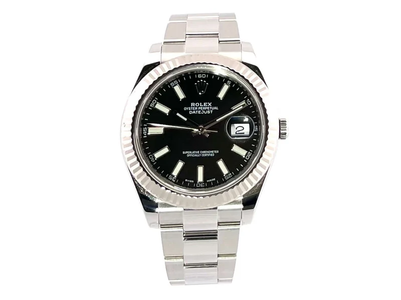 Rolex Datejust II Edelstahl Weißgold 116334 Schwarz