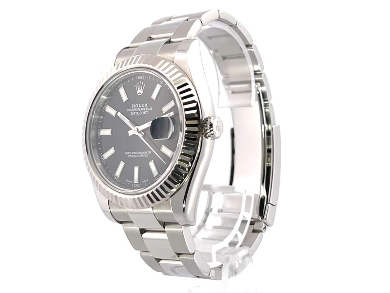 Rolex Datejust II Edelstahl Weißgold 116334 Schwarz