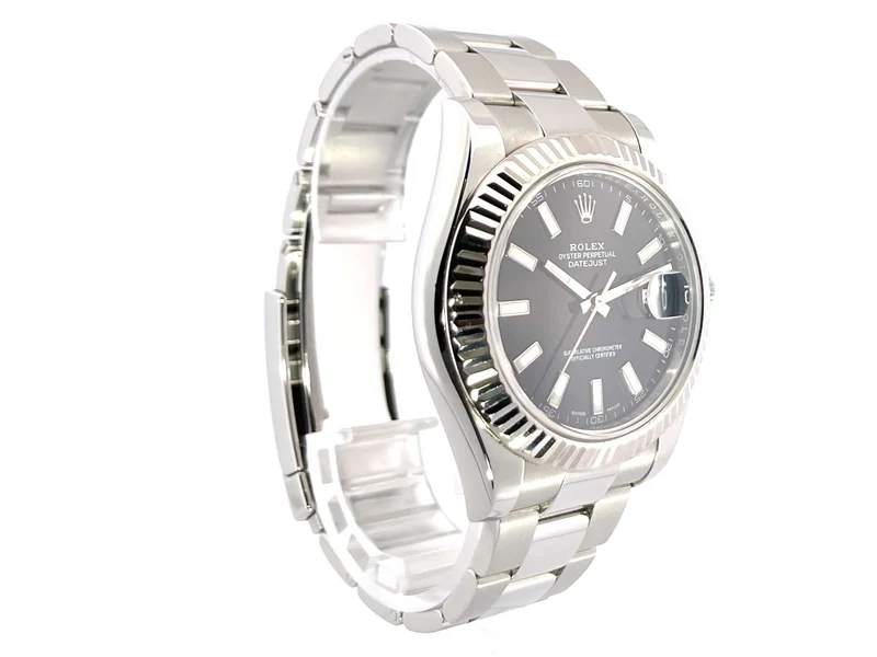 Rolex Datejust II Edelstahl Weißgold 116334 Schwarz
