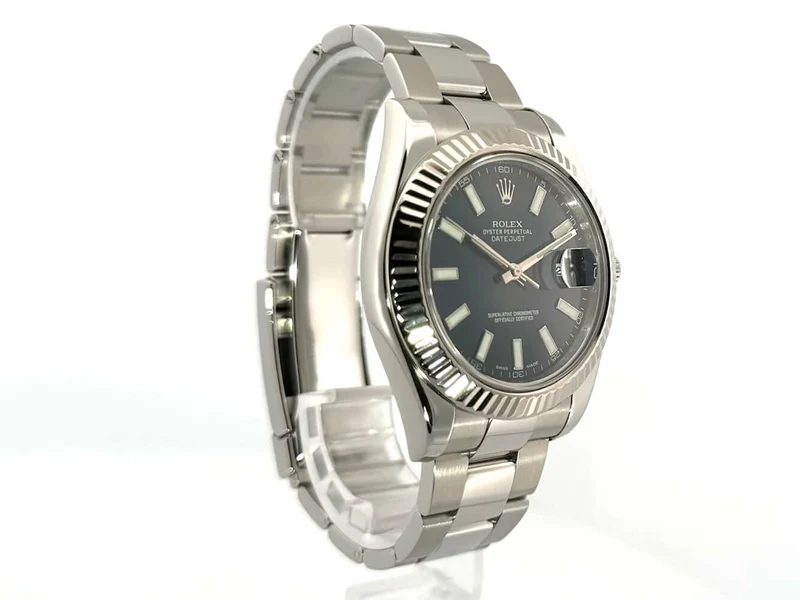 Rolex Datejust II 41 Edelstahl Weißgold 116334 Blau