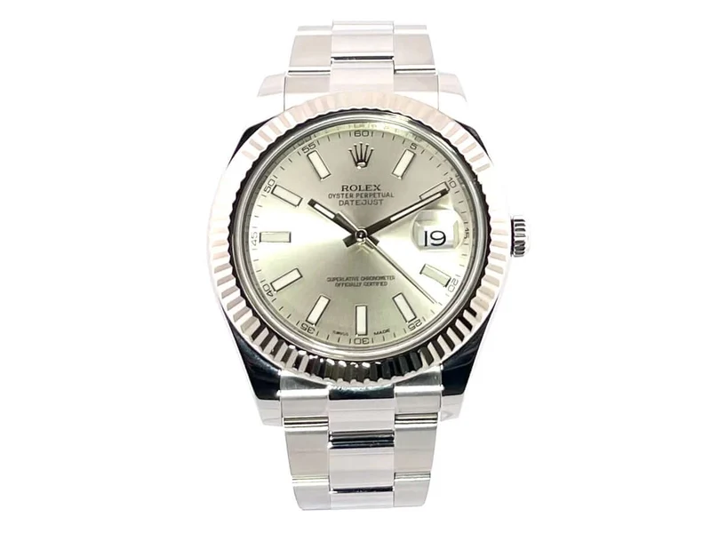 Rolex Datejust II Edelstahl Weißgold 116334 Silber