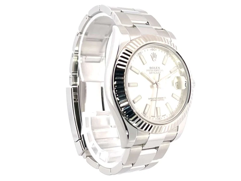 Rolex Datejust II Edelstahl Weißgold 116334 Silber