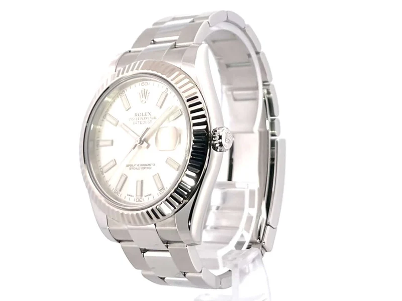 Rolex Datejust II Edelstahl Weißgold 116334 Silber