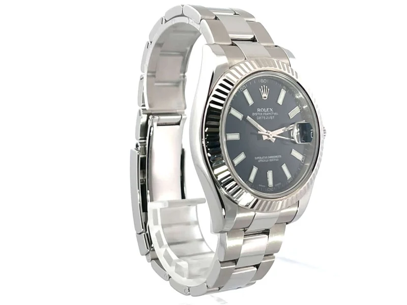 Rolex Datejust II 41 Edelstahl Weißgold 116334 Blau aus 2011 LC100