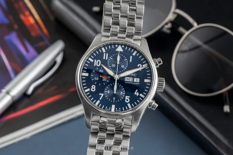 IWC Fliegerchronograph chronograph steel automatic men's watch IW377717 LP: 9500EUR [2504270]