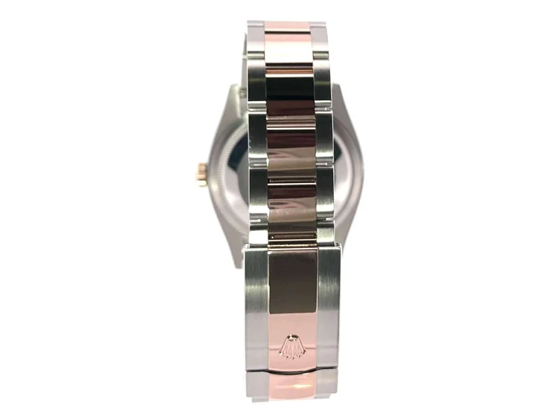 Rolex Datejust 36 Oystersteel - Everose-Gold 126231 Silber Palmenmuster