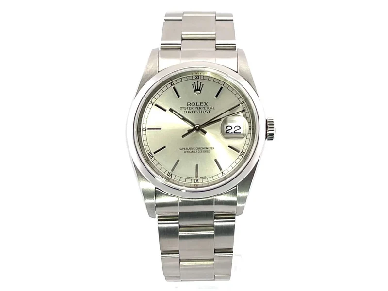 Rolex Datejust 36 Edelstahl 16200 Silber
