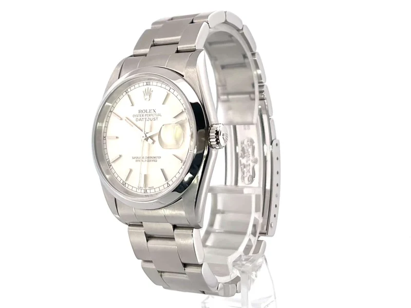 Rolex Datejust 36 Edelstahl 16200 Silber