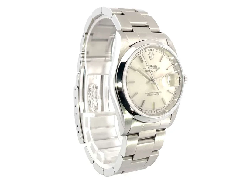 Rolex Datejust 36 Edelstahl 16200 Silber