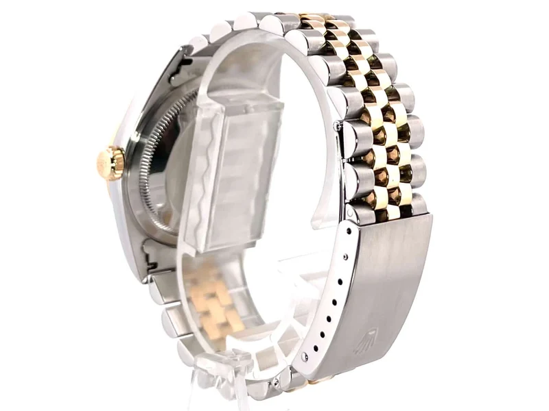 Rolex Datejust 36 Edelstahl Gelbgold 16233 Weiß Römisch Jubile-Band