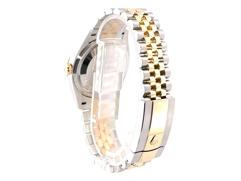 Rolex Datejust 36 Oystersteel Gelbgold 126233 Weiß Römisch Jubile-Band