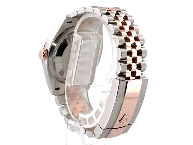 Rolex Datejust 36 Oystersteel - Everose-Gold 126231 Schiefergrau Riffelmuster DIA Jubile-Band