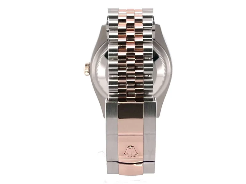 Rolex Datejust 36 Oystersteel - Everose-Gold 126231 Schiefergrau Riffelmuster DIA Jubile-Band