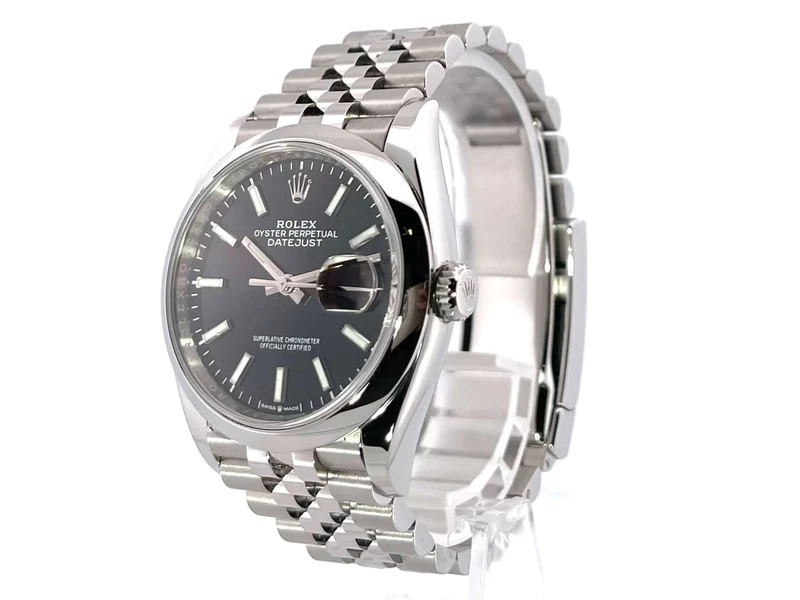 Rolex Datejust 36 Oystersteel 126200 Schwarz Jubile-Band