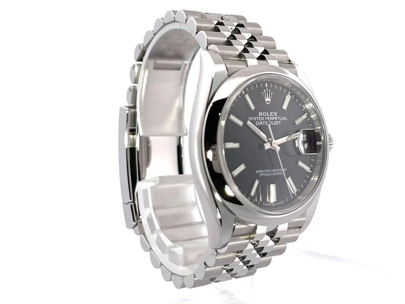 Rolex Datejust 36 Oystersteel 126200 Schwarz Jubile-Band