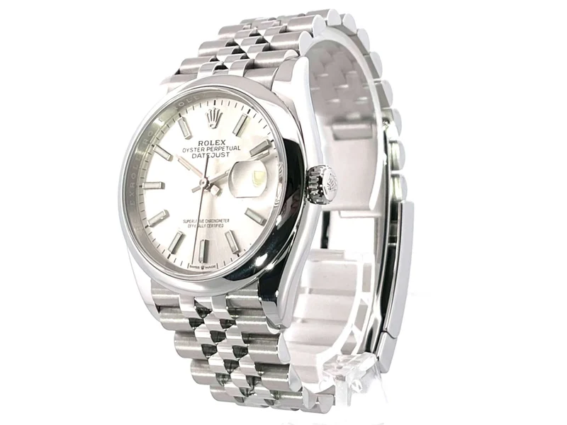 Rolex Datejust 36 Oystersteel 126200 Silber Jubile-Band 2019 LC100