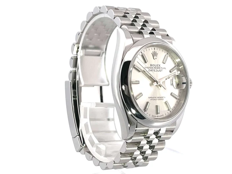 Rolex Datejust 36 Oystersteel 126200 Silber Jubile-Band 2019 LC100