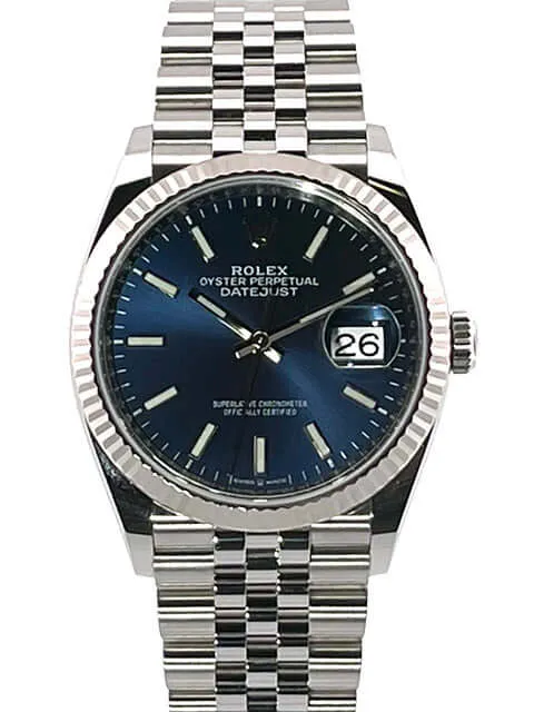 Rolex Datejust 36 Oystersteel Weißgold 126234 Blau Jubile-Band aus 2020