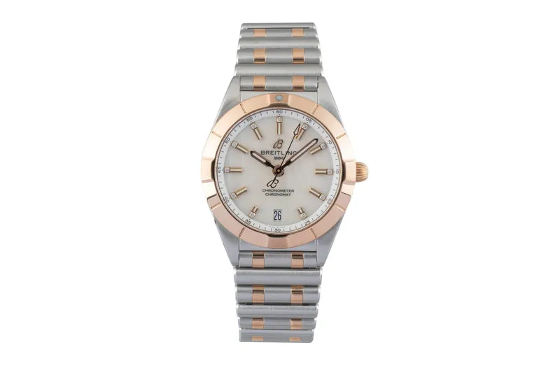 Breitling Chronomat steel / gold quartz women's watch U77310101A2U1 LP: 8800EUR [2601314]
