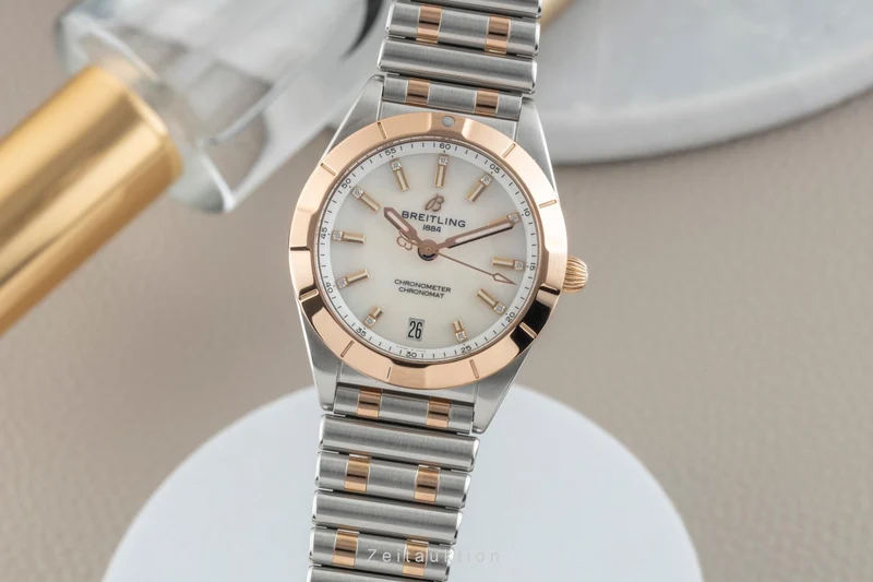 Breitling Chronomat steel / gold quartz women's watch U77310101A2U1 LP: 8800EUR [2601314]